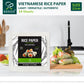 Soeos Rice Paper, White Rice Paper Wrappers, 1 Pack, 34 Sheets-Fresh Spring Roll Wrappers & Dumplings, Non-Gmo, Gluten-Free, Low
