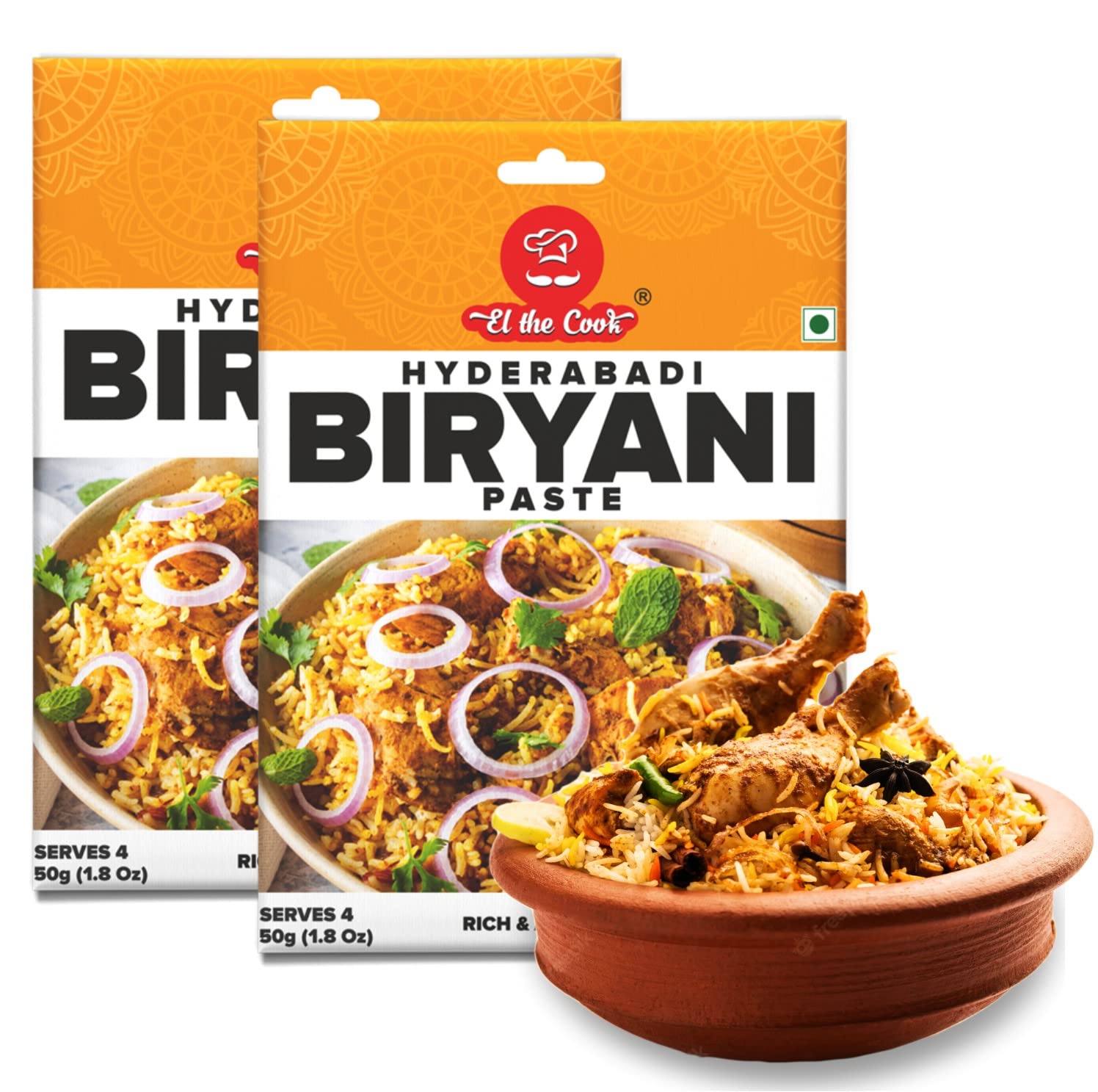 El The Cook Nizami Biryani Marinade | Medium Spicy Masala Paste | Make Restaurant Style Chicken, Paneer, Vegetable Hyderabadi Du