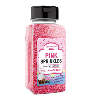 Unpretentious Pink Sprinkles, Perfect For Festivities, Multi-Use Shaker Bottle, Dessert Decorating