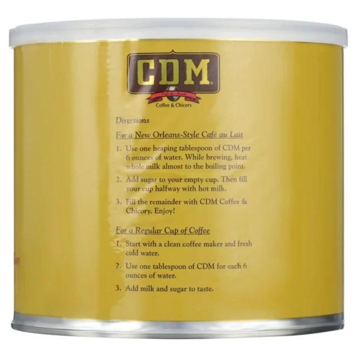 CDM Ground Coffee & Chicory Regular Grind, 34.5oz Can, Pack of 1