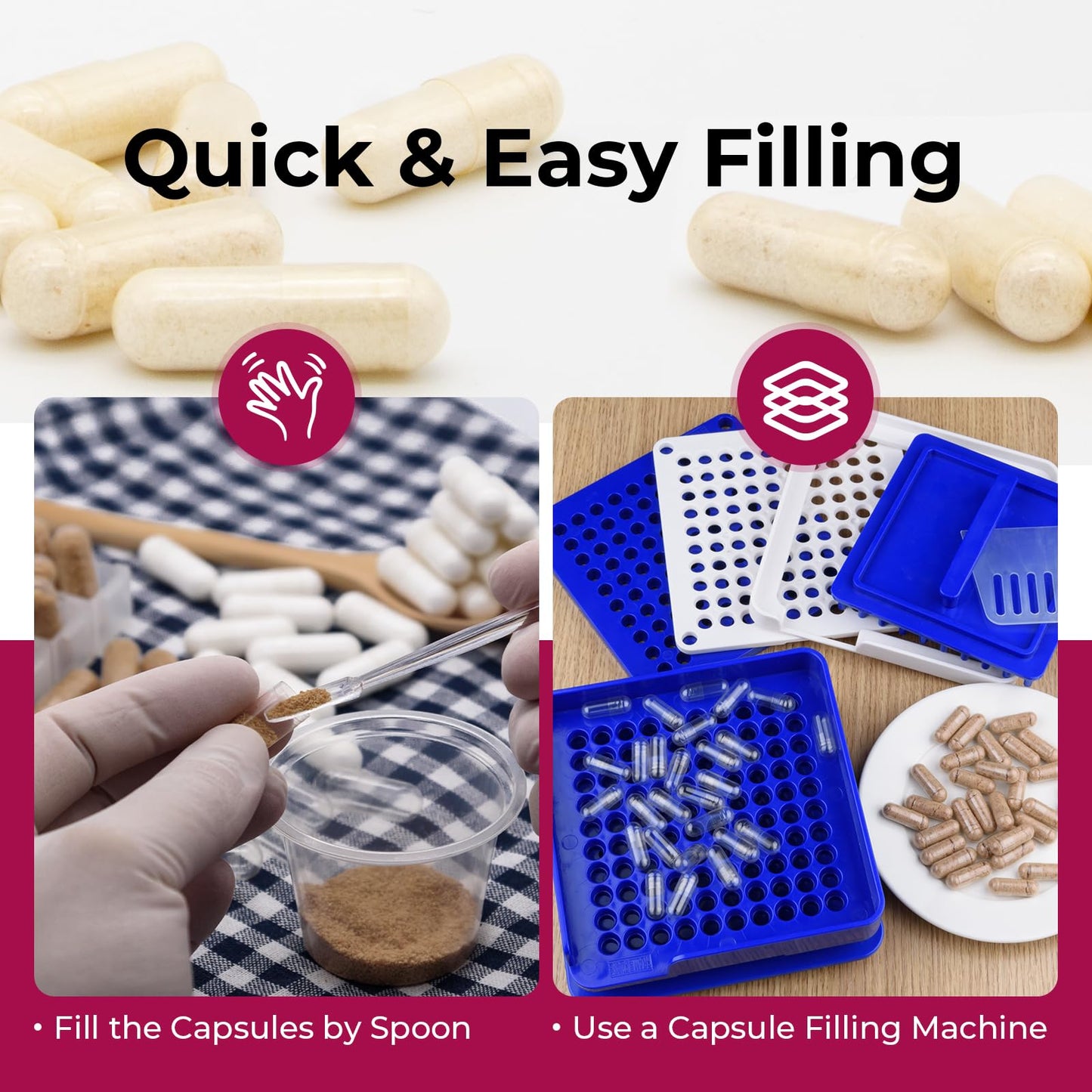 ATLEMISME Gelatin compact pieces Size 1 - 500 Count, Clear, Includes 2 Micro Lab Spoons, Model 6372231011