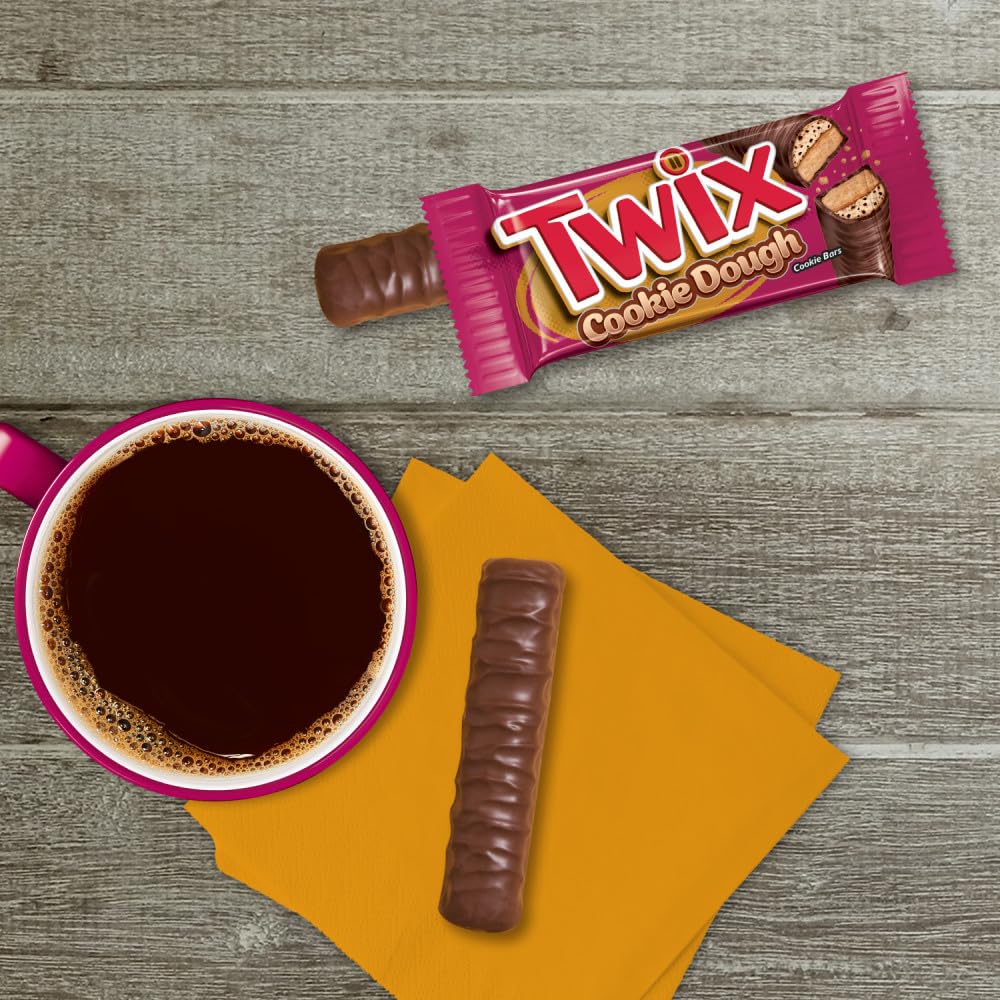 TWIX Cookie Dough Milk Chocolate Bars, 1.36 oz (Pack of 20)