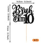 Rssta i Cake Topper Black Star Glitter 10th Birthday Decoration XM1222-10