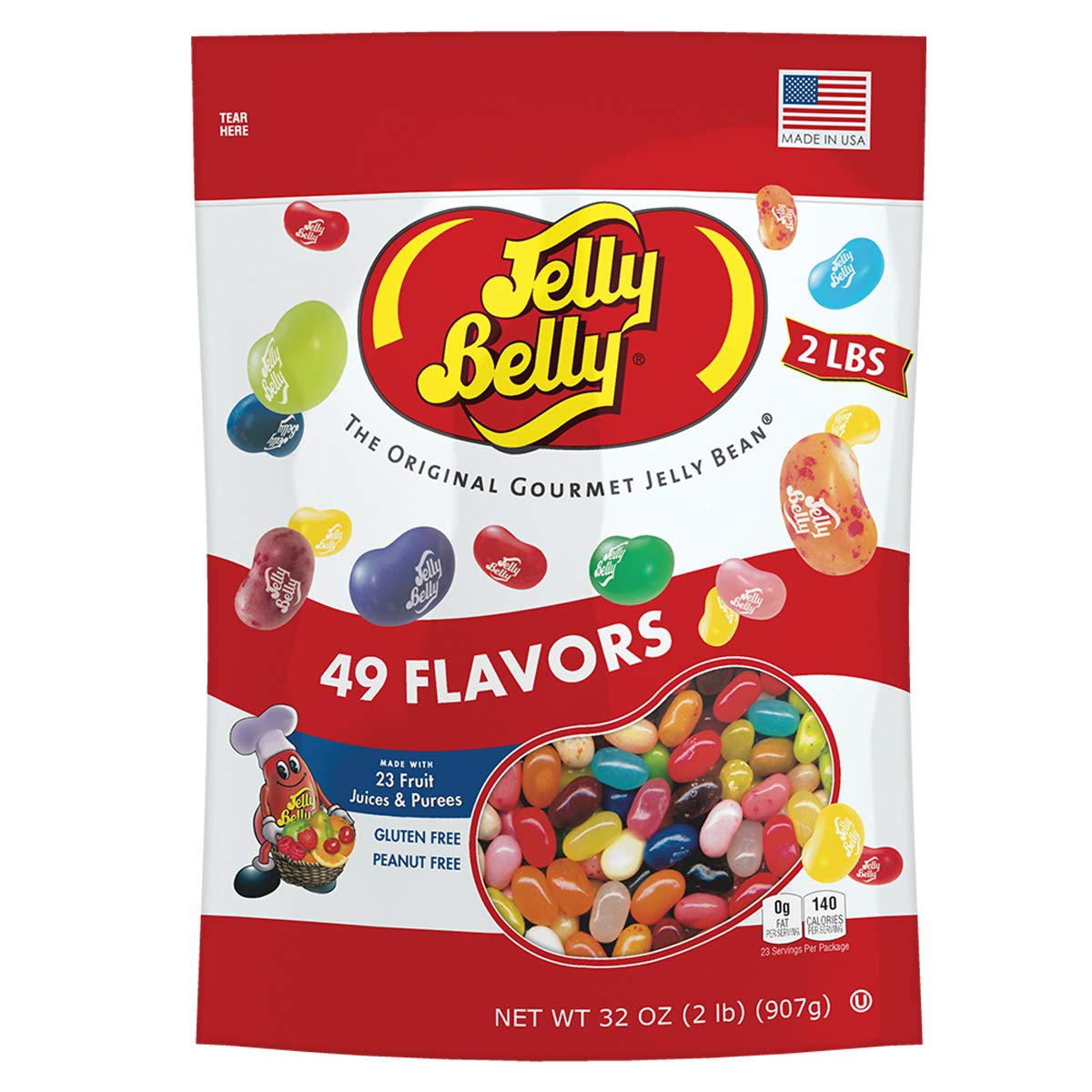 Jelly Belly Jelly Beans, 49 Flavors, 2 Pound (Pack Of 1)