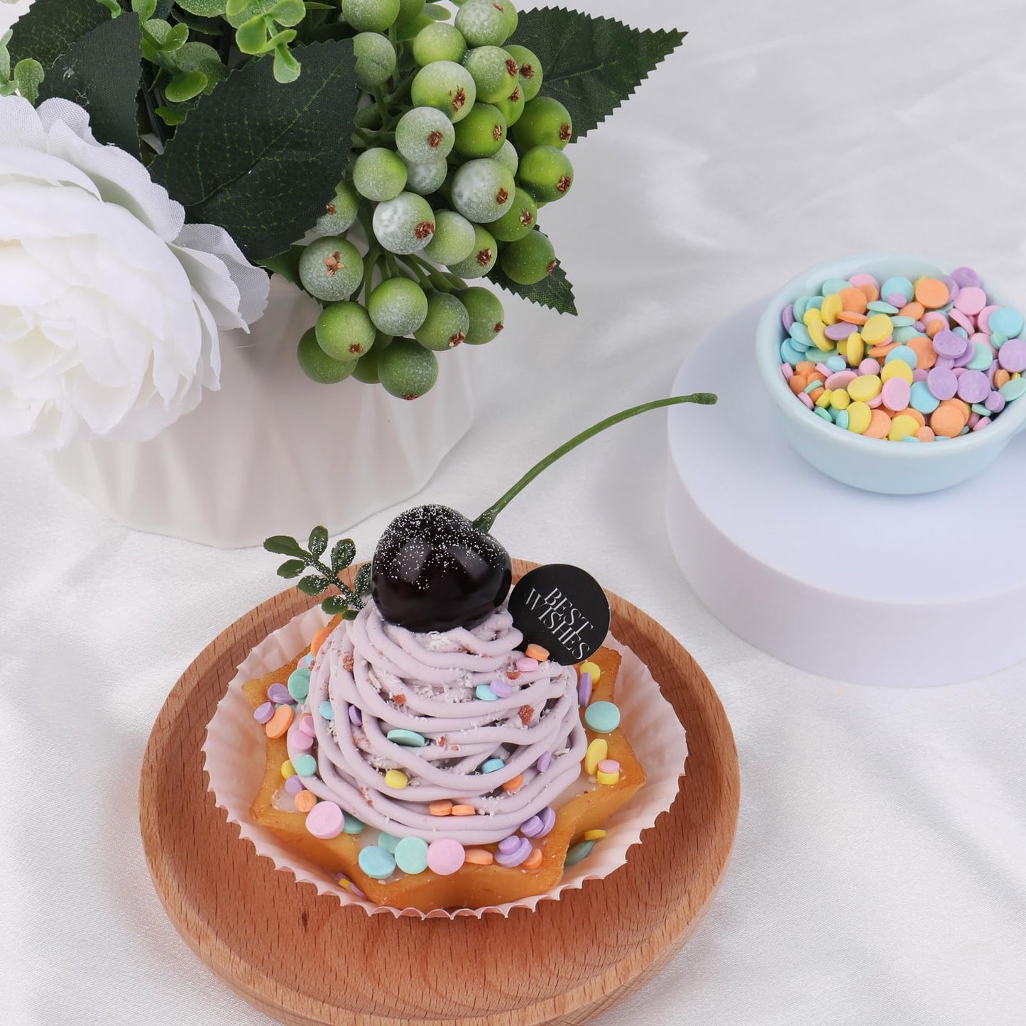 Pastel Confetti Sprinkle For Cake Decorating, Mix Rainbow Flat Round Sugar, Ideal For Cookie, Macaron, Cupcake, Ice Cream Topper