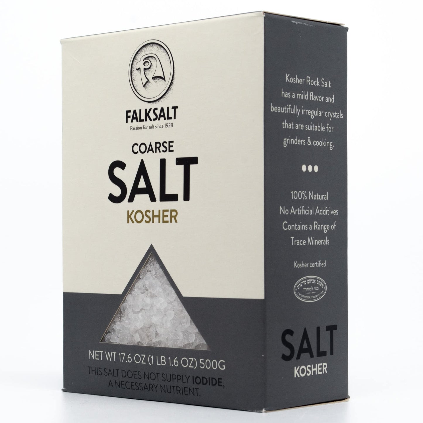 Falksalt | 1.1Lb Kosher Salt - Coarse Grain | Gourmet Salt, All Natural, Kosher | Perfect For Grinder