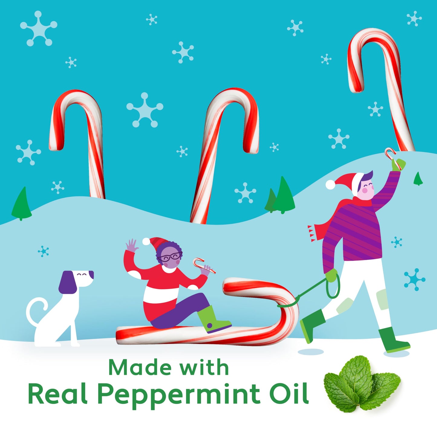 Brachs Mini Peppermint Holiday candy canes 100ct