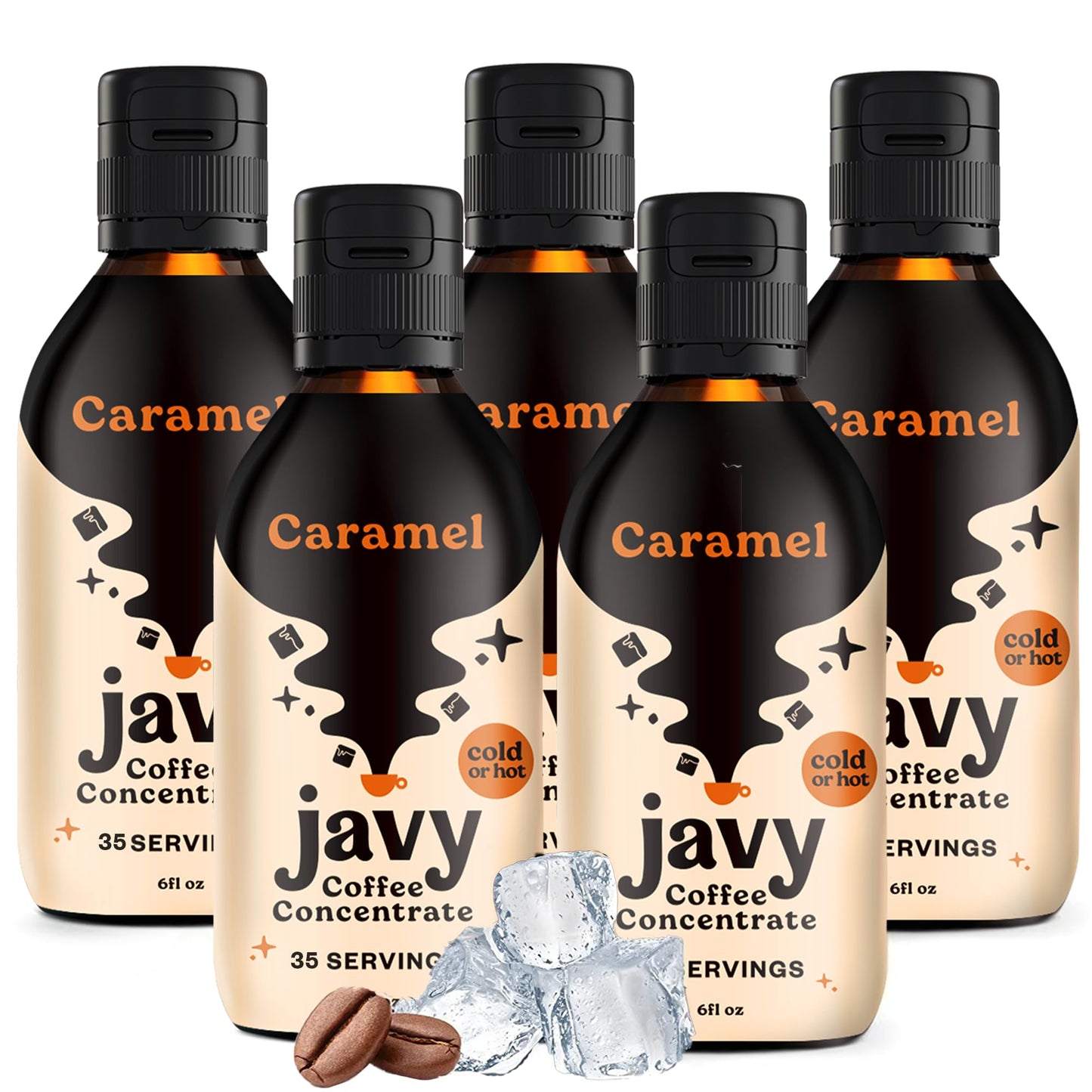 Coffee Concentrate - Cold Brew Coffee  Perfect For Hot Or Iced Instant Coffees  Hot Drinks  Cold Brew Concentrate  5 Pack - Caramel
