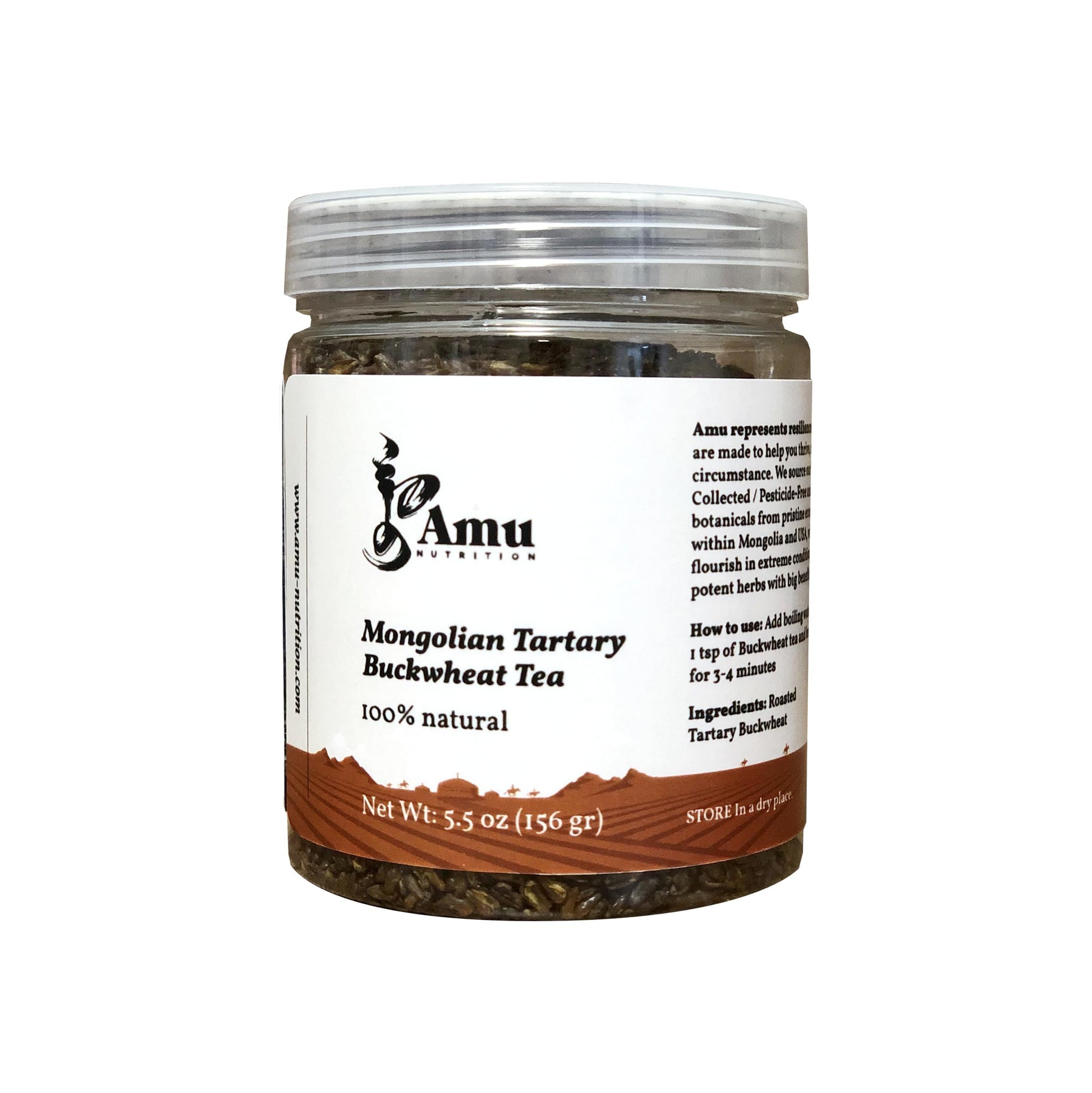 Amu Nutrition Himalayan Tartary Buckwheat Organic Tea Bulk & Teabags (Loose Leaves)