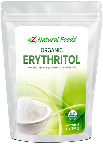 Organic Erythritol - Zero Calorie Alternative Sweetener - Low Glycemic Sugar Substitute - Great for Coffee, Tea, Drinks, Shakes,