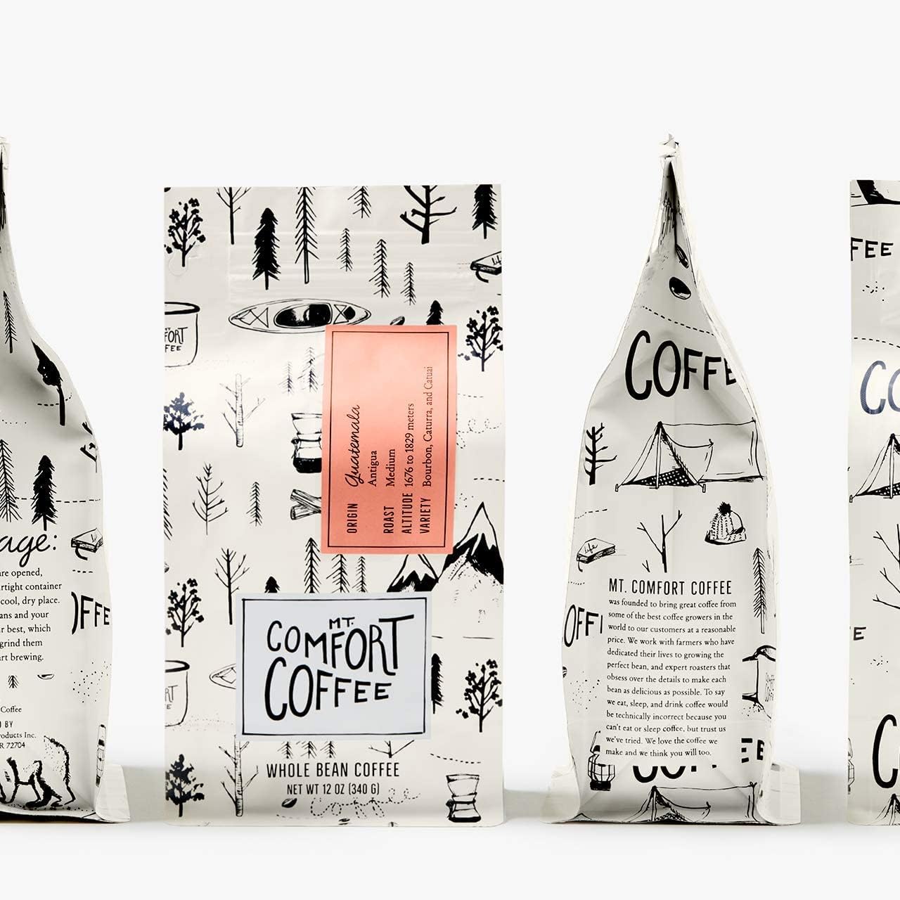 Mt. Comfort Coffee Guatemala Medium Roast, 12 Oz Bag - Sourced From Small, Guatemalan Coffee Farms - Flavor Notes Of Chocolate & Caramel - Roasted Whole Beans