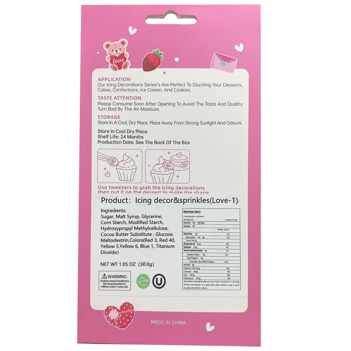 Sentovac 12 Pcs Valentine Icing Decoration Edible Candy Dessert Heart Sprinkles Diy For Cookie Cake Cupcake Topper Icing Frostin