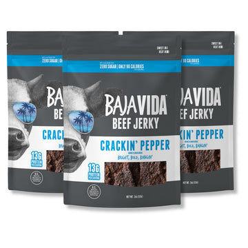 Baja Beef Jerky - 100% All Natural Beef Jerky, Keto Jerky, Gluten Free, Low Calorie Craft Jerky, 13g Protein per Serving, No Nit