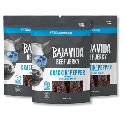 Baja Beef Jerky - 100% All Natural Beef Jerky, Keto Jerky, Gluten Free, Low Calorie Craft Jerky, 13g Protein per Serving, No Nit