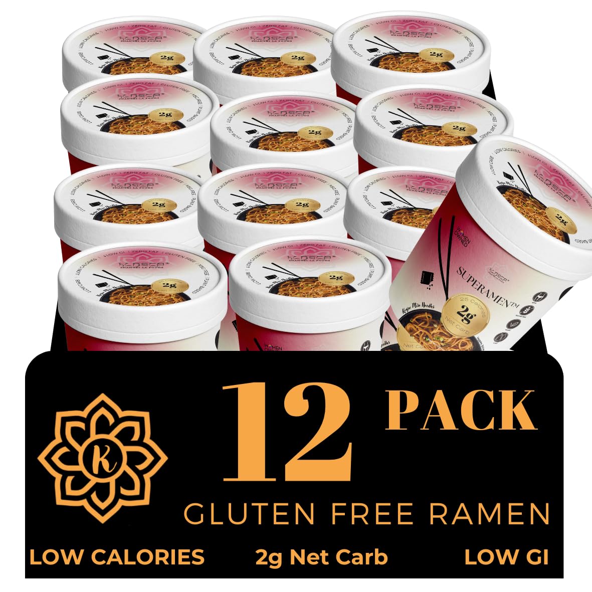 KLDSCP Konjac Noodles Instant Miso Soup Cup - Low Carb Shirataki Angel Hair Pasta, Gluten-Free Shirataki Noodle Asian Ramen with