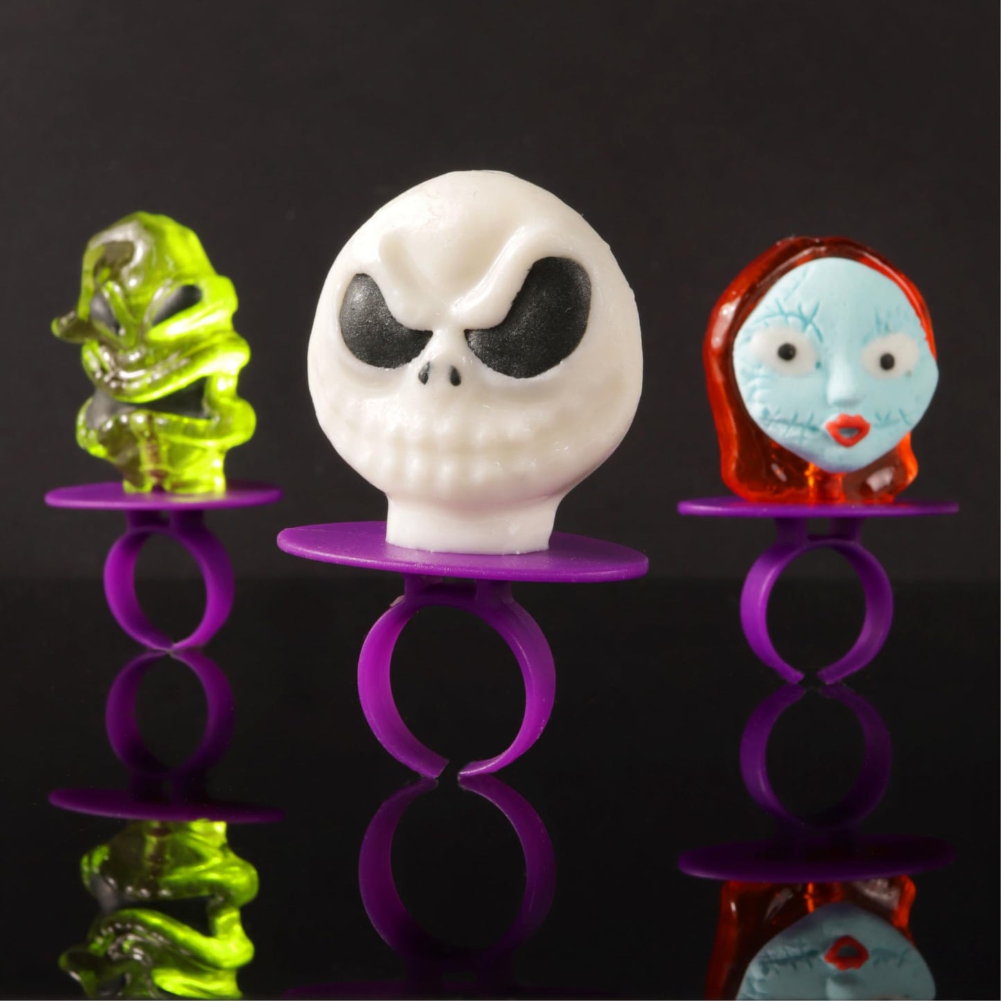 The Nightmare Before Christmas Lollipop Rings  Individually Wrapped Decorated Suckers  Halloween 2025 Candy  18 Count