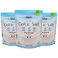 Sante Naturelle Celtic Salt Fine Ground Sea Salt - 1.1lb (18oz) Pack of 3  Unrefined Organic French Sea Salt  Rich in 82+ Minerals Salt  100% Natural & Hand Harvested Sal Celtica