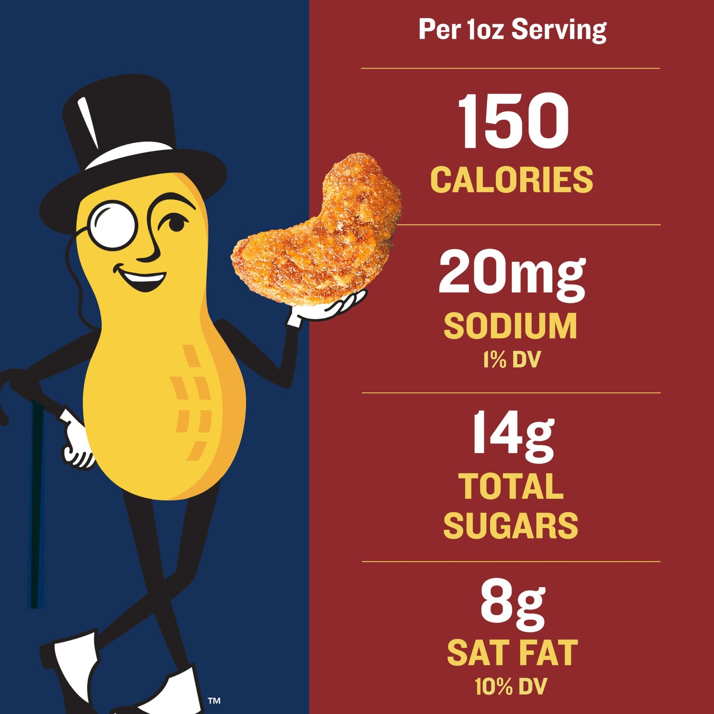 PLANTERS Flavored Cashews, Apple Cider Donut, Plant-Based Protein, 5 oz Bag