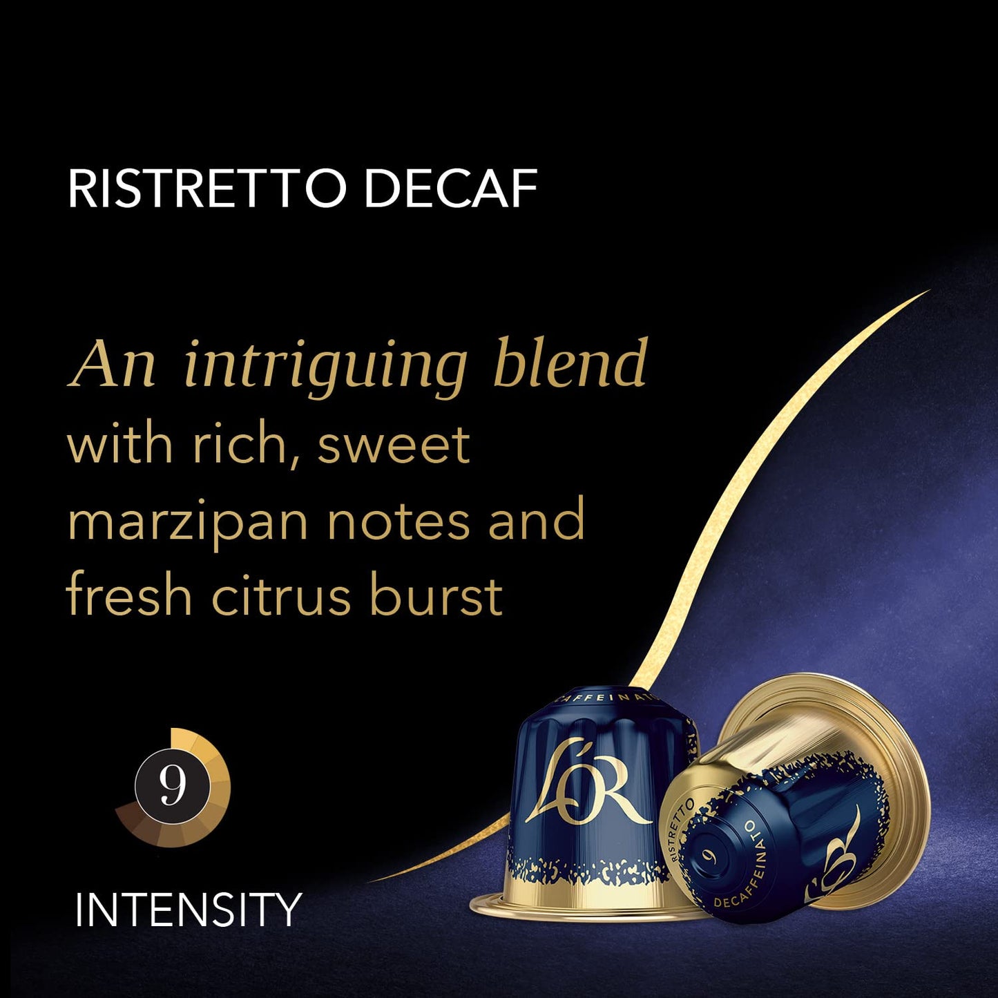 LOR DECAF Espresso Capsules  50 Count DECAF Ristretto  Single-Serve Aluminum Coffee Capsules Compatible with the LOR BARISTA System & *Nespresso Original Machines
