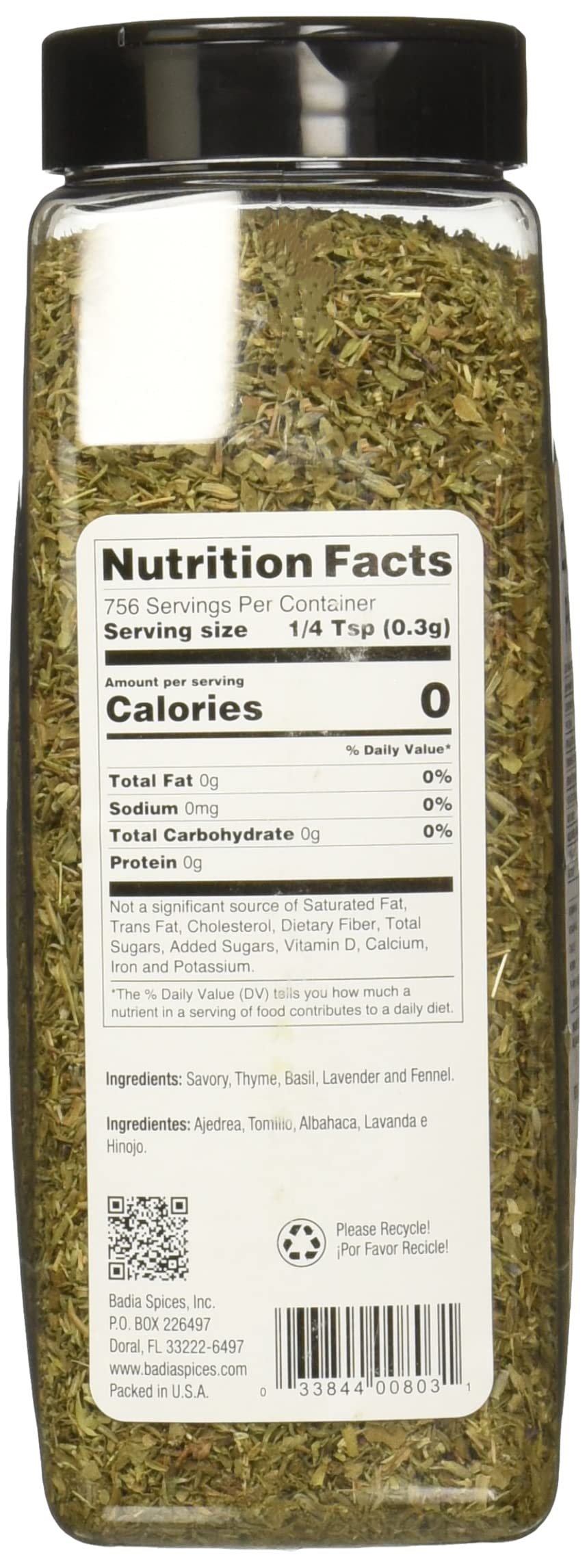 Badia Herbs De Provence Seasoning, French Blend, 8 Ounces