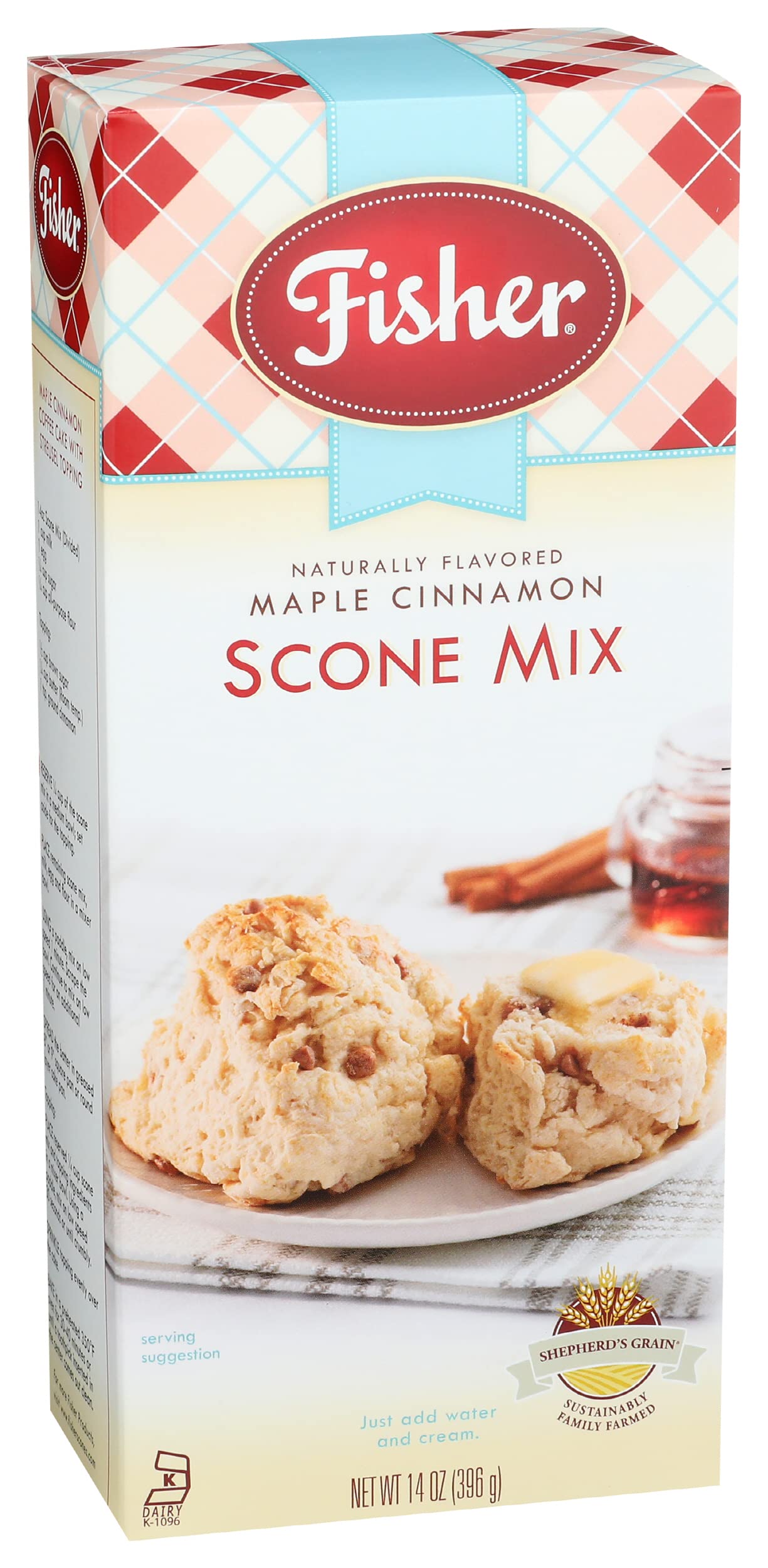Fisher Scone Mix, Maple Cinnamon, 14 Oz (Pack Of 3)