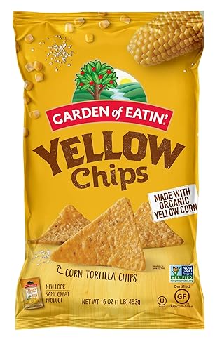 Garden of Eatin Corn Tortilla Chips, Yellow Chips, 1 lb bag (Pack of 12)