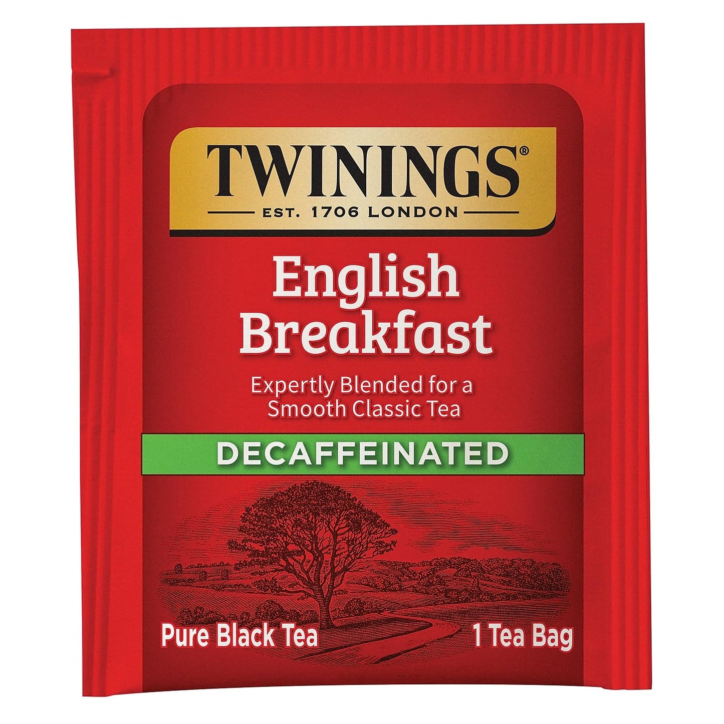 Twinings Classics Naturally Decaffeinated English Breakfast Tea -- 25 Count (Pack Of 1)
