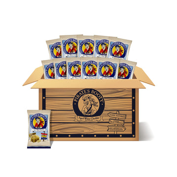 Pirates Booty Aged White Cheddar Cheese Puffs, Gluten-Free, Kids Snacks, 1oz (12ct)