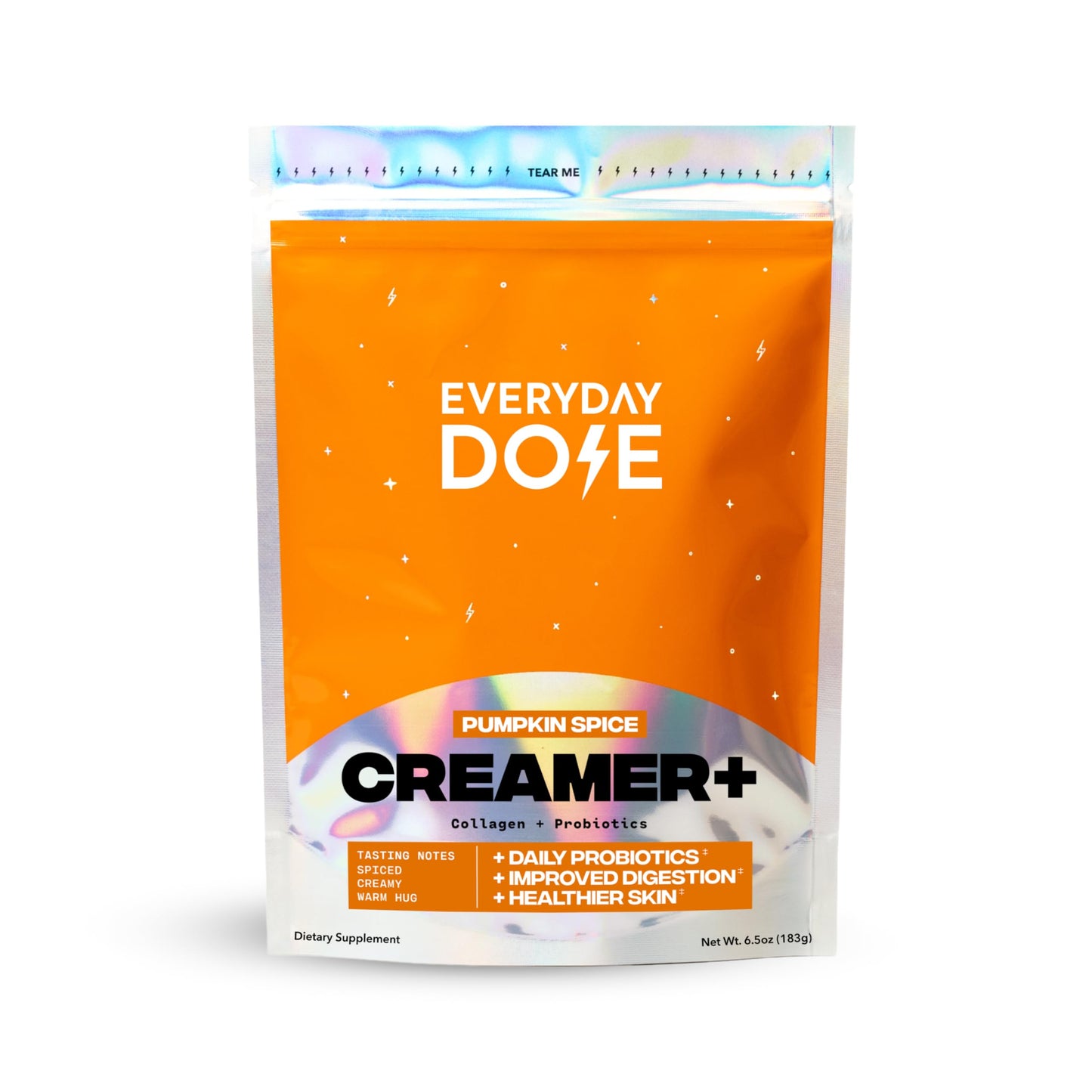 Everyday Dose Pumpkin Spice Creamer with Collagen & Probiotics - Pumpkin Spice Coffee Creamer for Gut Health  Energy  Mental Clarity  Immune Support  Skin & Nails - Gluten Free  Soy Free  14 Servings