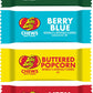 Jelly Belly Chews Taffy Candy Individually Wrapped Bulk Candy Chews - Jelly Belly Buttered Popcorn, Watermelon, Berry Blue and V