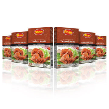 Shan - Tandoori Masala Seasoning Mix (50G) - Spice Packets For Tandoori Style Chicken (Pack Of 6)