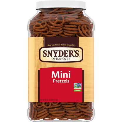 Snyders of Hanover Pretzels, Mini Pretzels, 40 Oz Canister