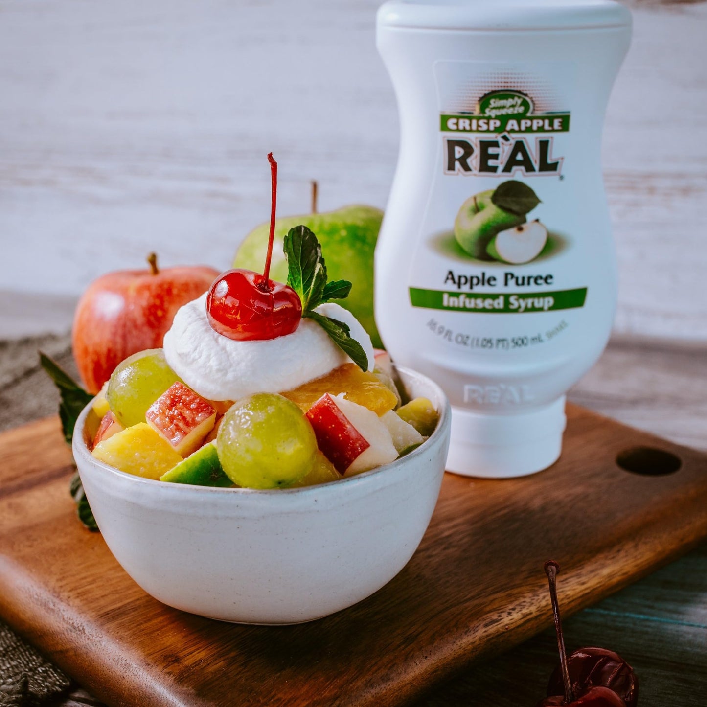 Crisp Apple Rel Infused Exotics  Apple Puree Infused Syrup  16.9 FL OZ Squeezable Bottle (Pack of 3)