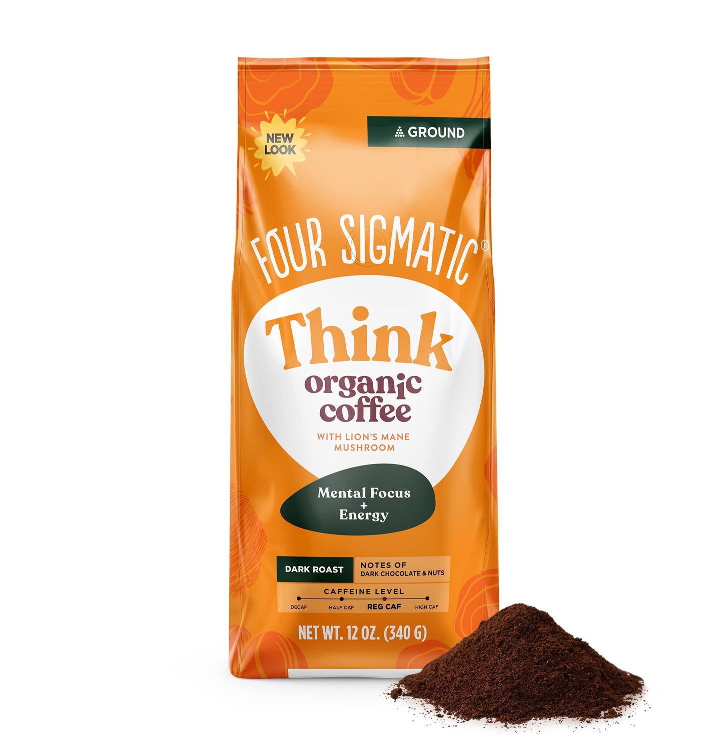 Four Sigmatic Organic Lion'S Mane Ground Coffee, 12 Oz