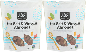 365 By Whole Foods Market, Almond Seasoned Sea Salt & Vinegar, 10 Ounce (Pack of 2)