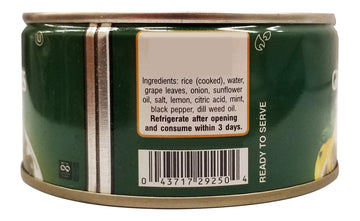 Zergut | Grape Leaves Stuffed With Rice | Vegetarian | Ready To Serve | No Artificial Colors, Additives, Or Preservatives | 9.9