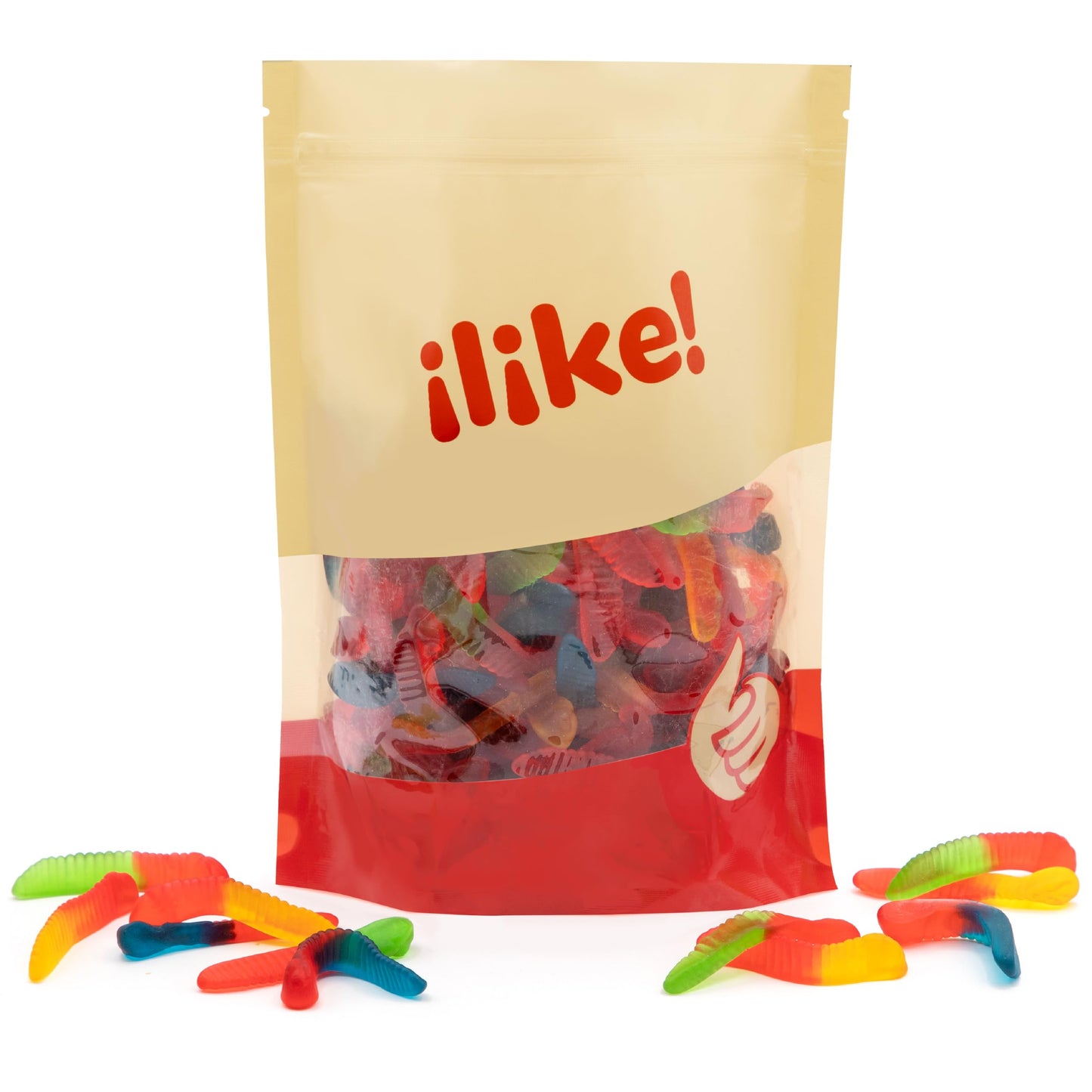 Gummy Worms | 2 Pound Bag | Gummy Candy Made with Real Fruit Juice | Chewy Candy in Assorted Fruit Flavors | Gummies for Buffets  Party Favors and Goody Bags