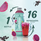 Smartfruit Recharge Refresher - Dragon Fruit, Elderberry - 48oz Bottle - Low Cal, Hydrating Coconut Water - Magenta, Purple
