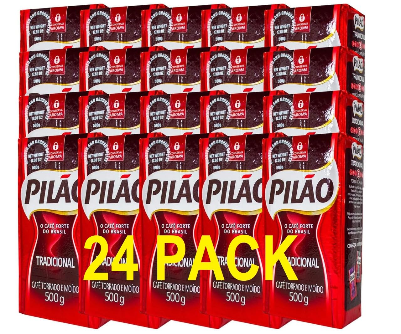 Pilo Roasted and Ground Coffee - 17.6 oz - Caf   Pilo Torrado e Mo  do - 500g