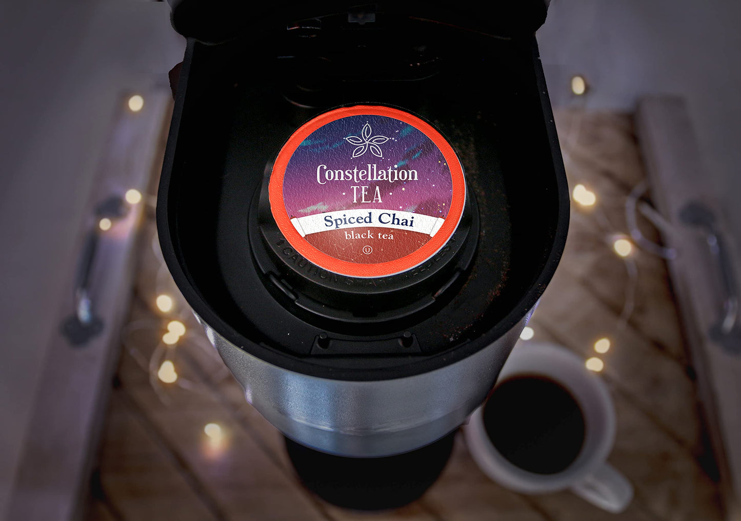 Constellation Tea Spiced Chai Black Tea Pods, 40 Count, Compatible with K Cup malt-inspired