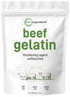 Micro Ingredients Beef Gelatin Powder, Unflavored, 32oz, Grass-Fed, Non-GMO, Gluten Free, Model BA-MI-GEL0907