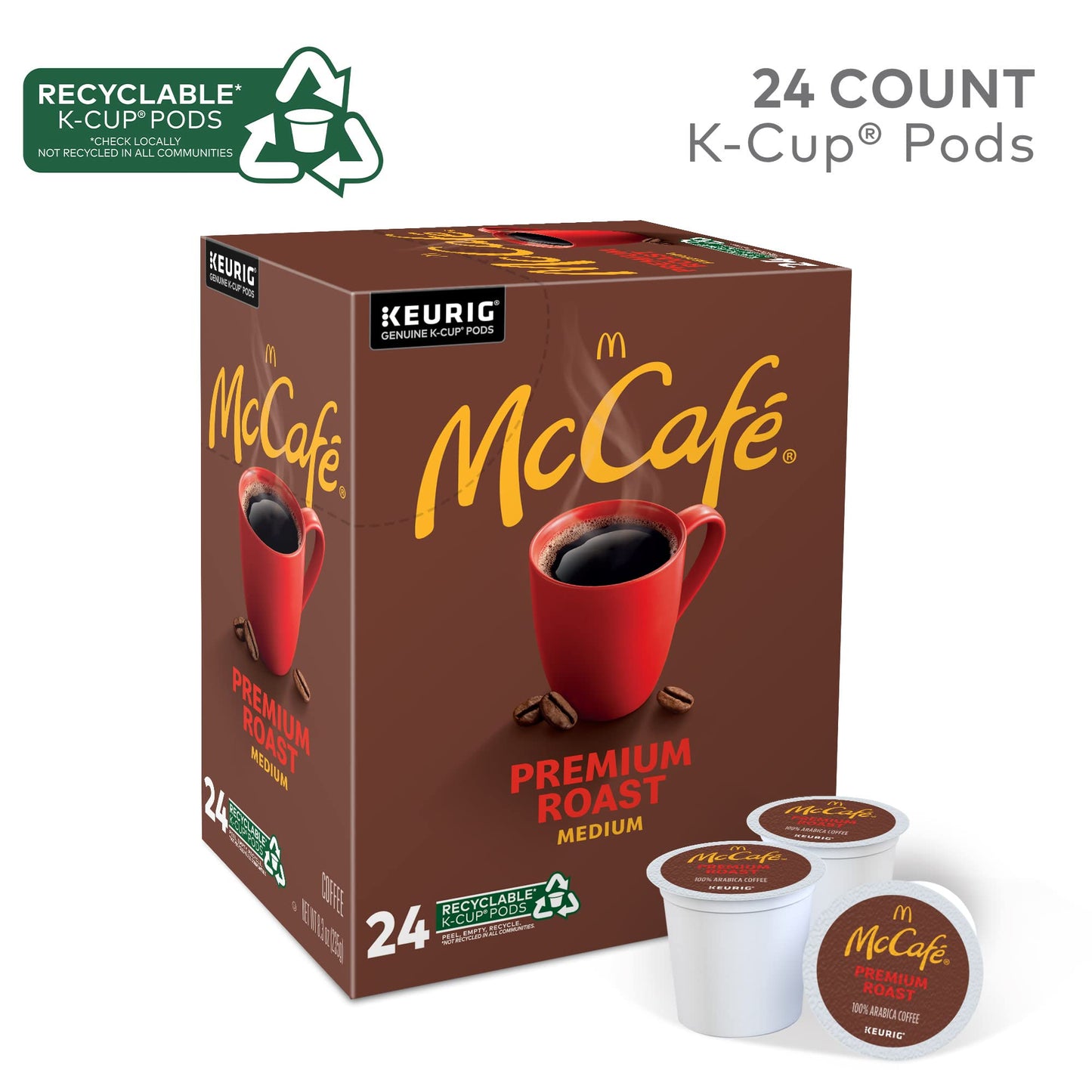 McCafe® Single-Serve Coffee K-Cup® Pods, Premium Roast, 24 Count