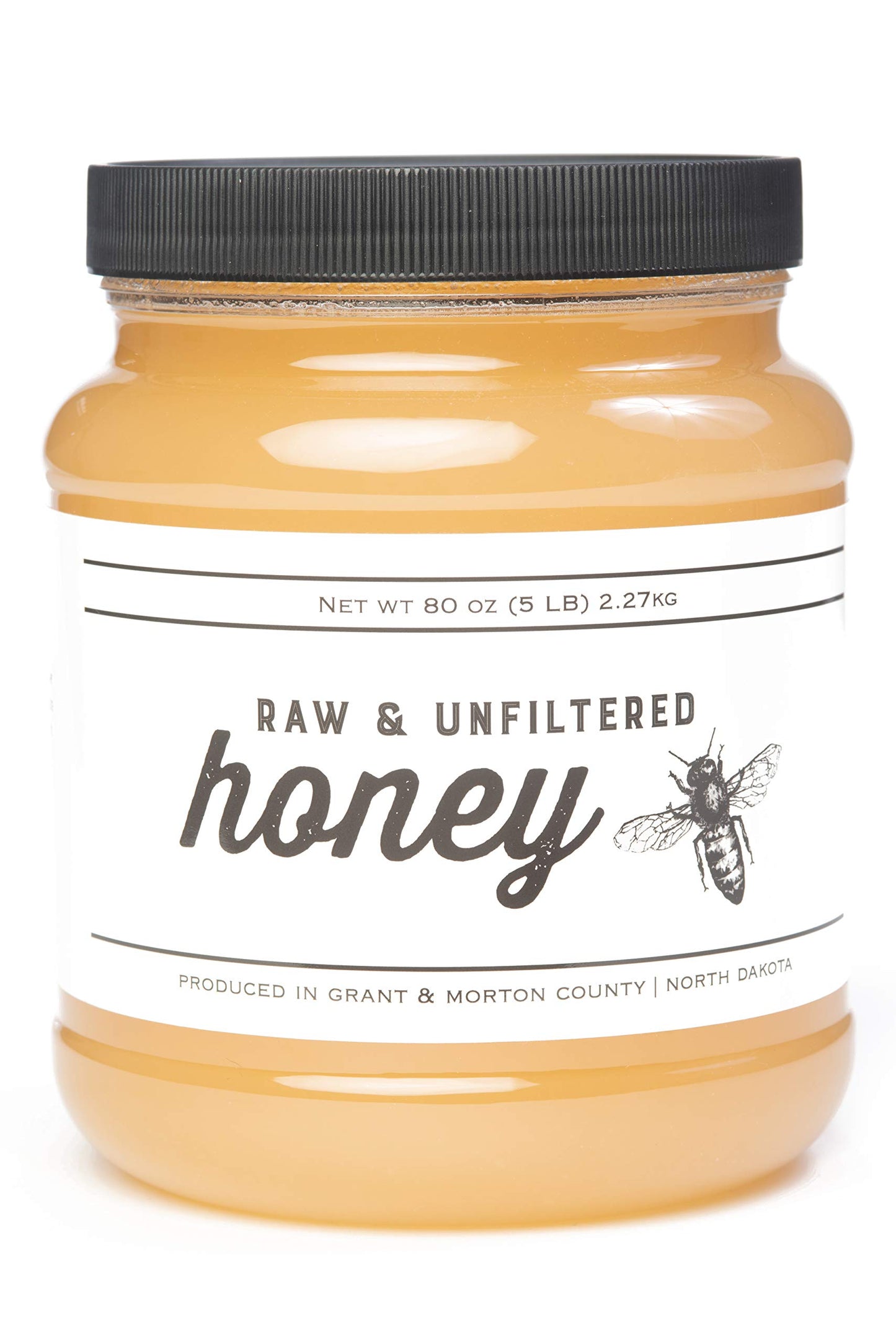 Tjo Bees Raw And Unfiltered Honey (5 Lb (80 Oz) Jar)