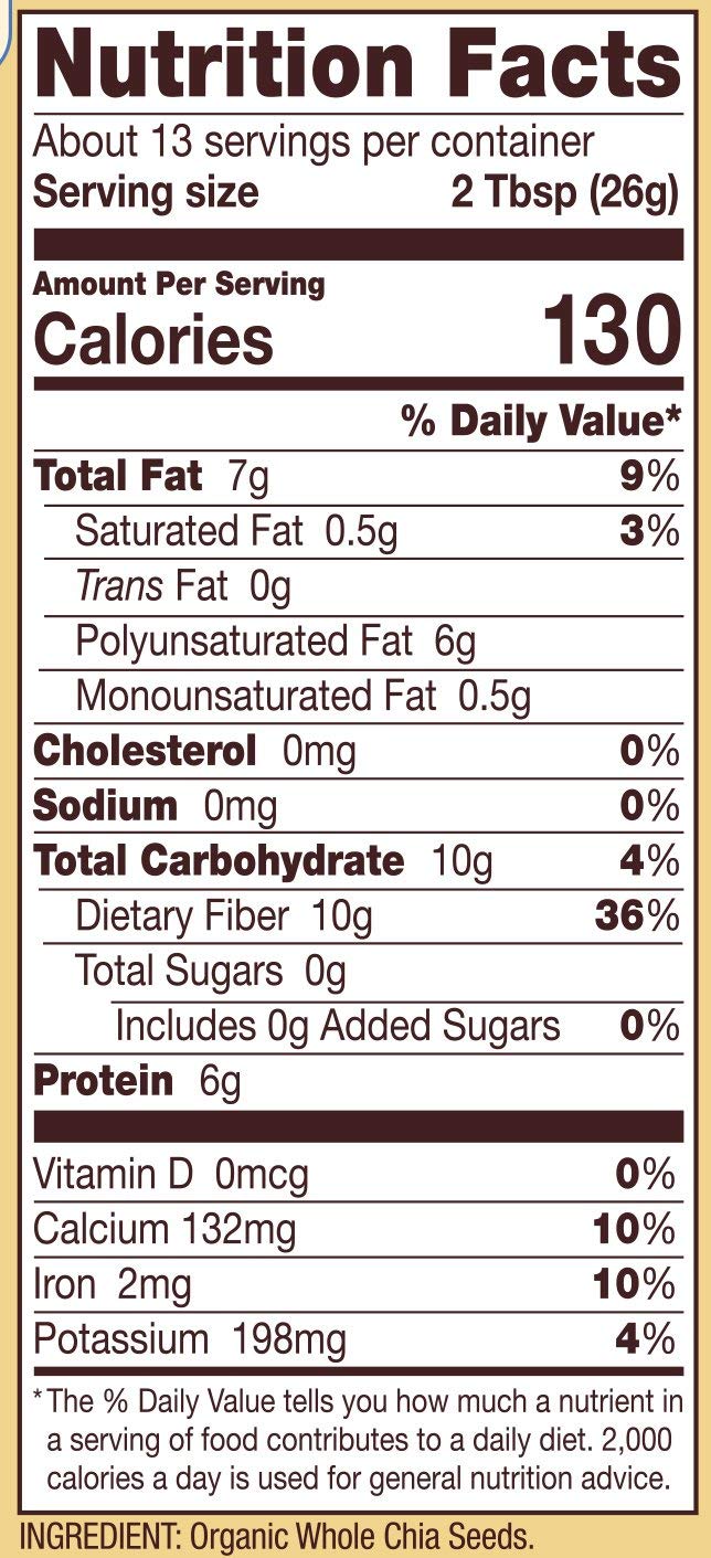 Bob s Red Mill Resealable Organic Chia Seeds 12 Ounce (Pack of 2)