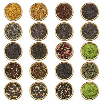 Vahdam World Tea Sampler (20 Teas) – Assorted Tea Variety Pack | Black, Green, Chai & Herbal Loose Leaf Teas | Tea Gift Set For Women & Men