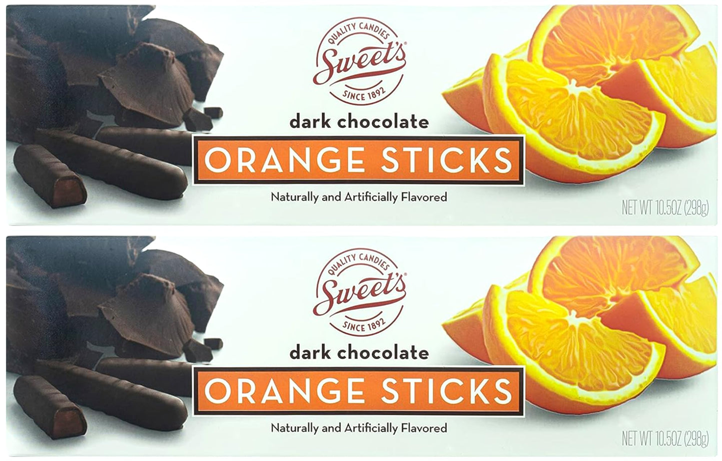 Sweet Candy Company Dark Chocolate Orange Sticks - Gourmet Chocolate Covered Sticks, Chocolate Fruit Flavored Sticks, Gift Idea 