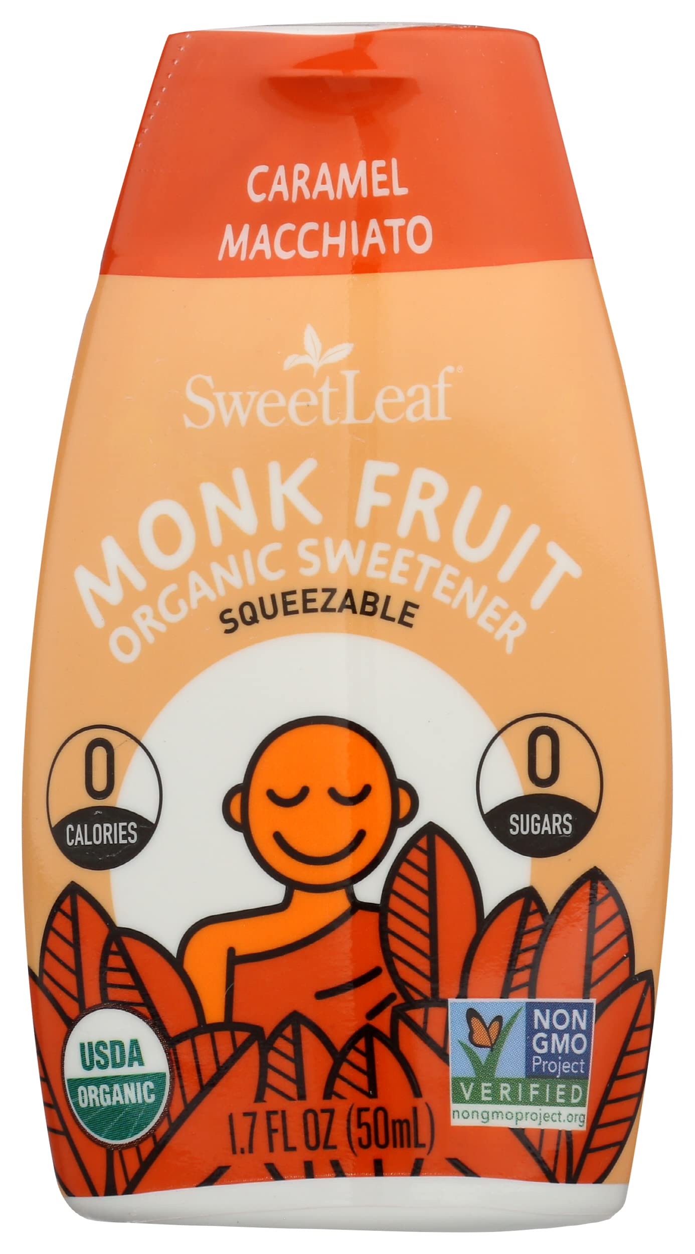 SweetLeaf Caramel Macciato Liquid Monk Fruit - Monk Fruit Liquid Sweetener Drops, Organic Monk Fruit Extract, Zero Calorie Sweet