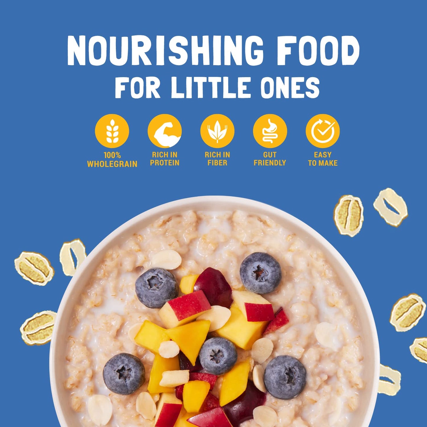 Slurrp Farm Rolled Oats, 100% Natural Wholegrain, High Protein & Fiber, Healthy Food With No Added Sugar, Breakfast Cereal, Heal