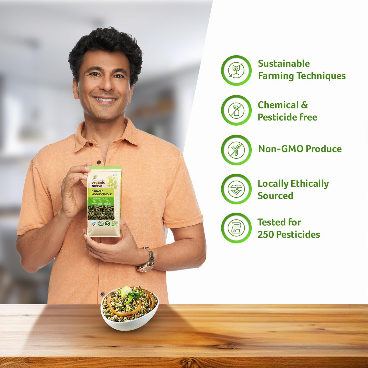 Organic Tattva Moong Dal Whole, 500G