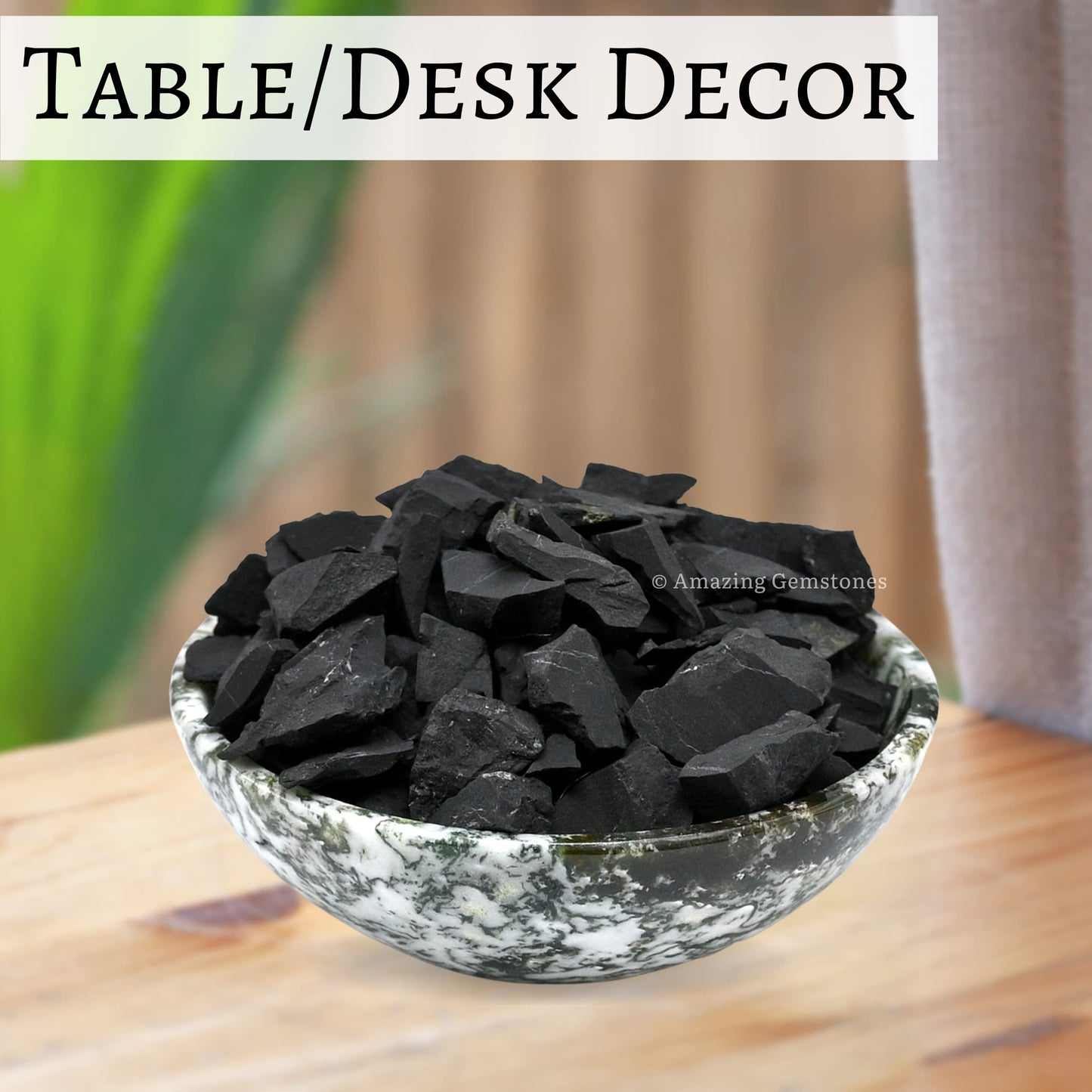 Raw Shungite Stones For Water - 1Lb Shungite Carbon Water Filter - Water Purification Rock - Healing Stones For Home Garden Deco